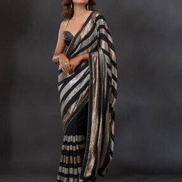 Women Embellished Saree with Contrast Border-image-69