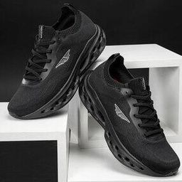 Men Round-Toe Sports Shoes with Lace Fastening-image-97