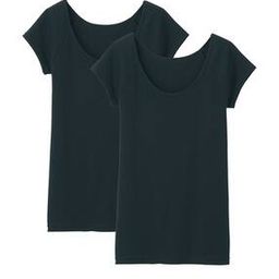 Pack of 2 Indian Cotton Ribbed French Sleeve T-Shirts-34