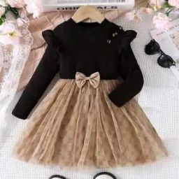 Girls Floral A-line Dress-image-2