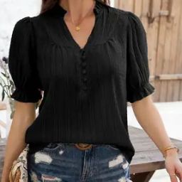 Women Regular Fit V-Neck Top -image-66