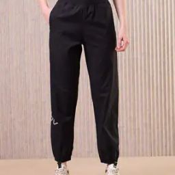 Women Typographic Print Cuffed Joggers-image-88