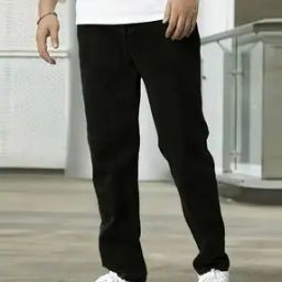 Men Straight Jeans with Insert Pockets-image-89