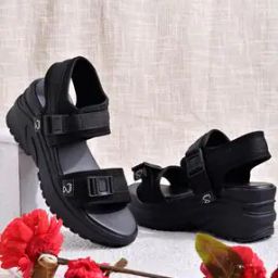 Girls Open-Toe Flat Sandals with Velcro Fastening-image-73