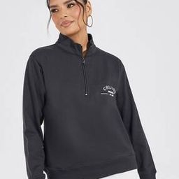 Typographic Print Regular Fit Half Zipper Sweatshirt-picture-14