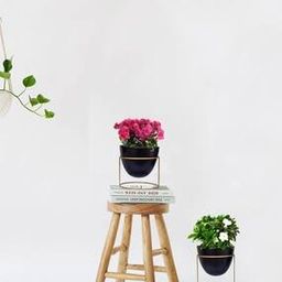 Set of 2 Metal Plant Pot with Stand-image-46