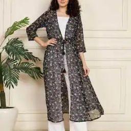 Women Chiffon Floral Shrug  -45