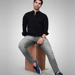 Short Kurta with Mandarin Collar-image-63