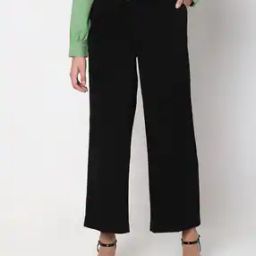 vero moda Non-stretchable Straight Fit Trousers-picture-11