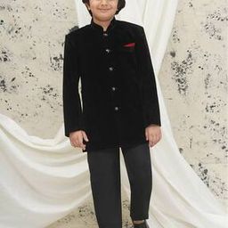 Boys Sherwani Set with Welt Pocket-image-3