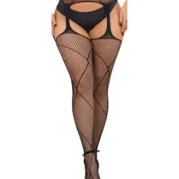 Women High-Rise Lace Garter Belt Stockings-image-76