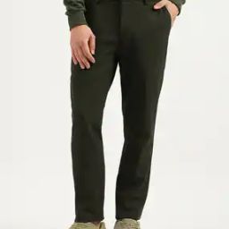 Men Flat-Front Slim Fit Trousers-image-77