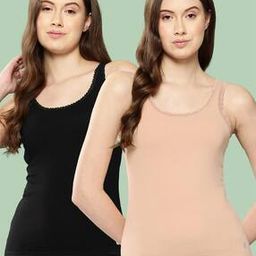 Pack Of 2 Women Regular Fit Camisole with Round Neck-10