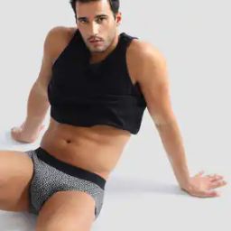 Cotton Blend Regular Geometric Briefs-picture-30