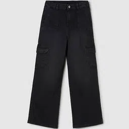Girl Straight Jeans with Insert Pockets-image-40
