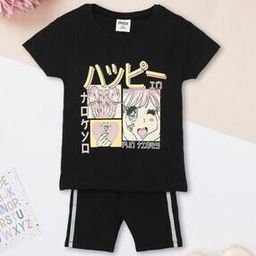 Graphic Print T-Shirt & Shorts Set-image-52