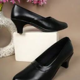 Women Round-Toe Slip-On Heeled Shoes -image-49
