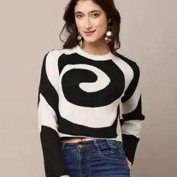 Women Printed Round-Neck Pullover-10