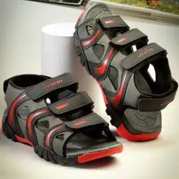 Men Multi-Strap Sandals with Velcro Fastening-image-84