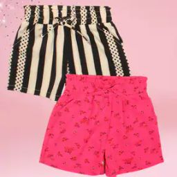 Pack of 2 Girls Relaxed Fit Shorts-image-100