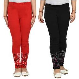 Pack of 2 Floral Print Leggings-image-77