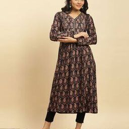 Women Paisley Print V-Neck Straight Kurta-picture-18
