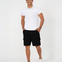 nobero Men Regular Fit Cargo Shorts with Insert Pockets image 1