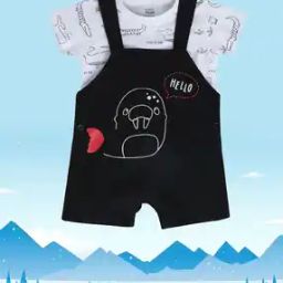 Graphic Print Dungaree with T-Shirt-picture-6