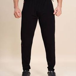 Men Fitted Track Pants with Elasticated Waistband-picture-13