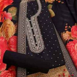 Women Embroidery Unstitched Dress Material-image-42