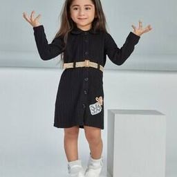 Girl A-line Dress with Waist Tie-Up-image-23
