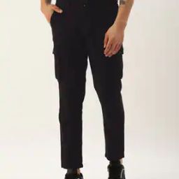 Straight Fit Flat Front Trousers-image-76