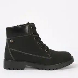 Round-Toe Lace-Up Ankle-Length Boots-image-29
