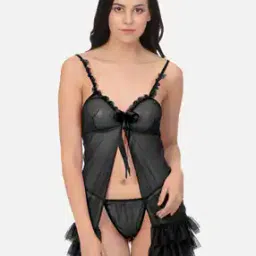 Ruffled V-Neck Babydoll-image-68
