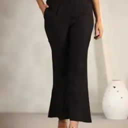 Women Flat-Front Pants with Insert Pockets-image-34