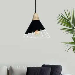 Conical Metal Cage Pendant Lamp -14