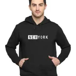 Men Typographic Print Regular Fit Hoodie-image-36