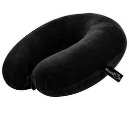 Memory Foam Travel Neck Pillow with Button Closure-1