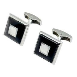 Men Geometric Print Square Shaped Cufflinks-image-62