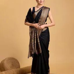 Woman Kanjeevaram Silk Blend Saree-image-1