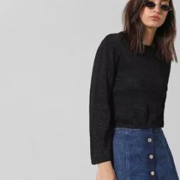 Women Shimmer Boxy Fit Round-Neck Pullover-image-44