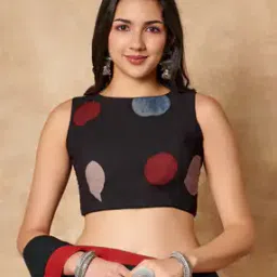 Women Polka-Dot Round-Neck Blouse-image-21