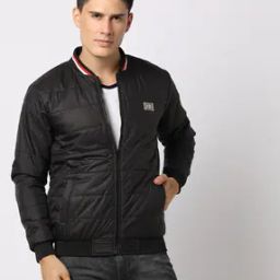 Zip-Front Padded Bomber Jacket-image-11