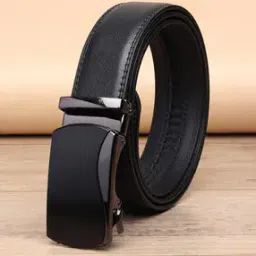 Men Leather Belt with Plaque Buckle Closure-image-11