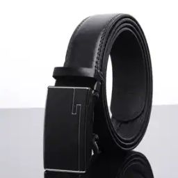 Men Leather Belt with Plaque Buckle Closure-image-19