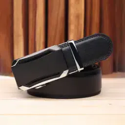 Men Leather Belt with Plaque Buckle Closure-image-17