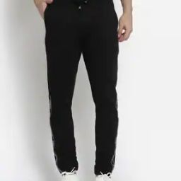Men Straight Track Pants with Drawstring Waist-11