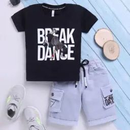 Boys Graphic Shorts and T-shirt Set-image-59