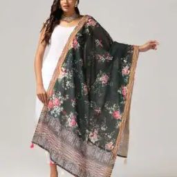 Women Digital Floral Print Dupatta-image-23