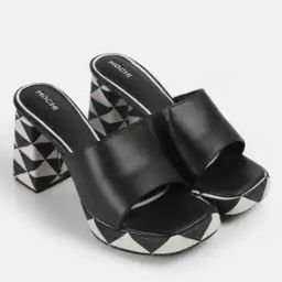 Women Chunky Heeled Sandals with Synthetic upper-image-74